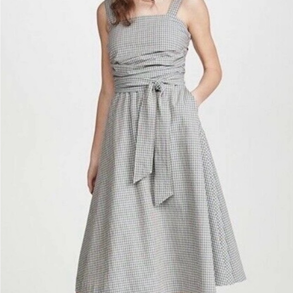 Veronica Beard Black and White Midi Dress